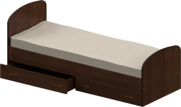 Кровать односпальная с ящиками -